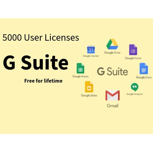 G Suite Basic account with 5000 user